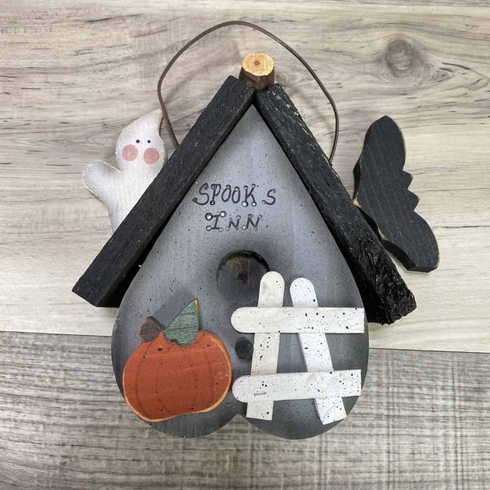 Halloween Hanging Decoration Cute Wooden Spooks Inn Bat Pumpkin Ghost Fall Decor